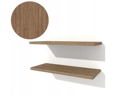 2x Sieninės lentynos riešuto spalvos 500 x 200 mm pakabinamos lentynos konsolė knygų lentyna
