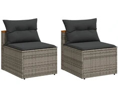 Lauko baldų komplektas 2x sodo sofa, sėdynės kėdė, sodo baldų komplektas, ratanas