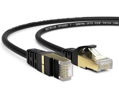 3 m Cat 7 tinklo kabelis Gigabit Ethernet Lan kabelis - 10 Gbit/s - Patch kabelis - lankstus Cat.7 Raw kabelis S Ftp ekranavimas su Rj 45 jungtimi paauksuotas - maršrutizatoriui, modemui, jungikliui, Ps4, Ps5, prieigai