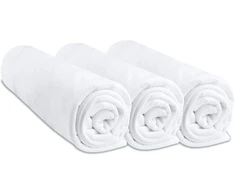 3 paklodžių su guma komplektas, 70 x 160 cm, kūdikio lovelei, lovelei, 70 x 160 cm, 100% medvilnė, balta, tampri ir pralaidi orui, sveikas miegas, brand Easy Dort, Oeko-tex sertifikuota, kokybiška, pagaminta