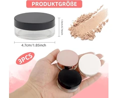 3 vnt. 10 ml mažų tepalo indelių rinkinys, kremo indeliai su dangteliu, plastikiniai, daugkartinio naudojimo kremo indelis, nepralaidus kosmetikos indelis, kremui, kosmetikai, kelionėms (baltas, juodas, rožinis)