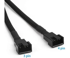 3 vnt. Pwm ventiliatoriaus skirstytuvo laidas (3/4 pin) 1 į 2