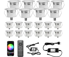 30 vnt. Wifi Led įleidžiami lauko šviestuvai Rgbw, Ip67