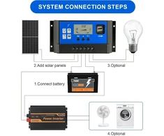 30a saulės įkrovimo valdiklis automobilio parametras 12v 24v saulės įkrovimo valdiklis su reguliuojamu Lcd ekranu dvigubu Usb prievadu laikmačio nustatymu Pwm skirtas Opne/agm/gel