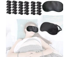 30x akių raištis miegui, juoda pritemdanti unisex satino kaukė