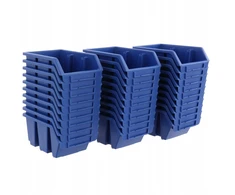 30x Botle mėlynas dėklas-organaizeris 115x85x60 mm rūšiavimui dirbtuvėse