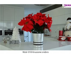 32 cm Dekoratyvinė vazonė su lėkšte "krušytas sidabras"