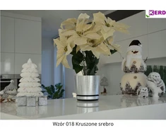 32 cm Dekoratyvinė vazonė su lėkšte "krušytas sidabras"