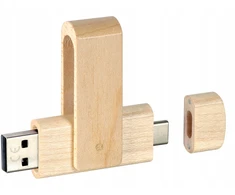 32gb Usb-c Otg medinis pendrive su Jūsų logotipu