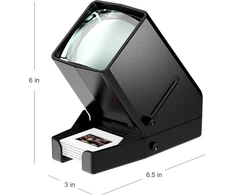 35 mm skaidrių peržiūros priemonė, 3x didinimas, Led apšvietimas