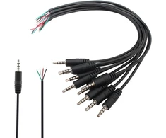 3.5 mm Trrs 4 kontaktų garso kištukas litavimui, 10 vnt.