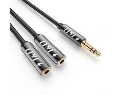 3.5 mm Y-splitter Audio Kabelis, 0.2m