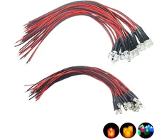 35 vnt. Led diodai 3mm, 7 spalvos, mirksintys, 9-12v