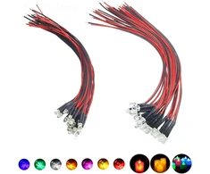 35 vnt. Led diodai 3mm, 7 spalvos, mirksintys, 9-12v