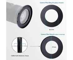 37 mm į 67 mm objektyvo adapterio žiedas, step up žiedo filtro adapteris, suderinamas su visais 37 mm objektyvais su 67 mm uv nd cpl filtru + 1 x objektyvo valymo šluostė