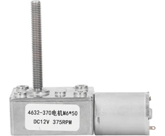 375 Rpm Worm Dc reduktorius su puikia žalvarine rite, greičio mažinimo variklis Dc12v M6 x 50 mm sriegio turbo sliekinis reduktorius turbininis sliekinis reduktorius