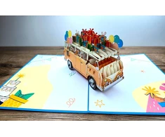 3d Atvirukas Gimtadieniui: "linksmas Autobusas su Šunimis"