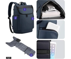 3D Bags Vandeniui atspari kuprinė nešiojamam kompiuteriui 15.6" | Darbui, mokyklai, kelionėms