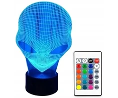 3d Led Ufo Alien Naktinė Lempa su Nuotolinio Valdymo Pulteliu