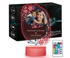 3D Moon Lamp Naktinė Led 3d lempa su vardu mamai, dovana motinos dienai, gimtadieniui