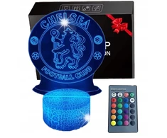 3d naktinė lemputė Chelsea London herbas logotipas Led 16 spalvų Usb + nuotolinio valdymo pultas