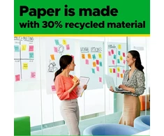 3M Post-it Mc559rp Super Sticky Meeting Chart 30% perdirbtas popierius (2 blokai po 30 lapų, 63.5 x 76.2 cm) baltas