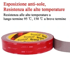 3m Vhb 4611 dvipusė lipni juosta, ypač stipri, atspari vandeniui, atspari aukštai temperatūrai (2 cm x 4,7 m)