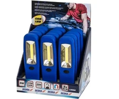 3w cob led žibintuvėlis, pailgas, su baterijomis, magnetinis Dedra L1006, 12 vnt.