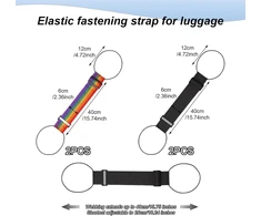 4 elastinių bagažo tvirtinimo diržų rinkinys, reguliuojamas bagažo diržas, nešiojamas bagažo diržas krepšiams pritvirtinti (juodas ir spalvotas)