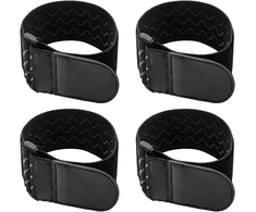 4 elastinių velcro dirželių pakuotė, elastiniai juostiniai dirželiai su velcro užsegimais, 5 x 45.7 cm pakavimo dirželiai velcro juosta, daugkartinio naudojimo, lankstūs, universalūs velcro dirželiai dviračiui, sandėliavimui, sodui