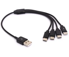 4-in-1 Usb-c įkrovimo ir duomenų kabelis (30cm)