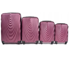 Kelioninis 4 lagaminų komplektas su praplėtimu Falcon Wings 304 (lms, Xs) Burgundy, Abs+