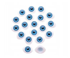 4 Mėlynos Ovalios Akytės Rankdarbiams, 23mm