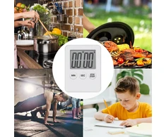 4 skaitmeninių virtuvinių laikmačių rinkinys, mini skaitmeninis laikmatis, kiaušinių laikmatis, skaitmeninis magnetinis laikrodis su garsiu žadintuvu skirtas maisto gaminimui, sportui, mokymuisi - baltas
