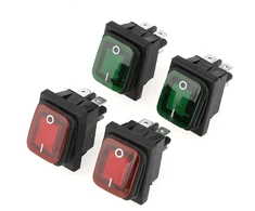 4 vnt. Perjungimo jungikliai 220v su Led indikacija (raudona/žalia)