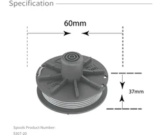4 vnt. ritės žoliapjovei, 1.65 mm x 6.1 m, pakeičiamos Gardena