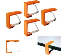 4 vnt. staltiesės spaustukai iš plieno, spalvoti