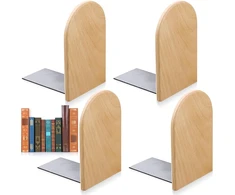 4 x Bukmedžio knygų atramos, 2 poros medinių knygų laikiklių 13x8x10.5cm