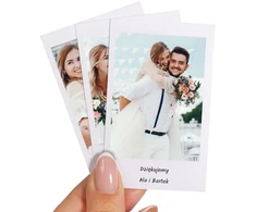40 vnt. "instax" stiliaus nuotraukų su užrašu vestuvėms