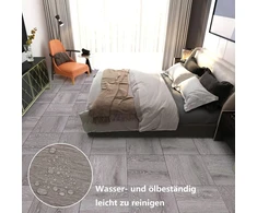 40 vnt. lipnių Pvc grindų plytelių, 30x30 cm, 3.6 m², pilkos