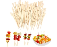 400 bambuko iešmelių rinkinys užkandžiams, 12 cm mediniai iešmeliai pagaminti iš bambuko, iešmeliai užkandžiams, mediniai kebabų iešmeliai, natūralaus bambuko medienos iešmeliai, skirti užkandžiams, kokteilių iešmeliai, burgerių iešmeliai