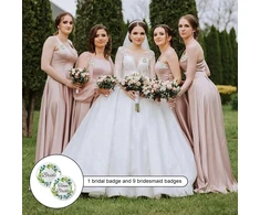 41 x Jga vakarėlio aksesuarai, Team Bride Jga su 10 nuotakos plaukų gumyčių + 10 nuotakos ženklelių + 10 nuotakos tatuiruočių lipdukų + 10 nuotakos apyrankių + 1 nuometas, mergvakario aksesuarai