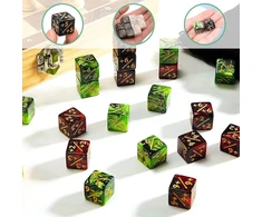 48 mtg cube skaitiklių rinkinys magic the gathering d6 kauliukų skaitiklio žetonas magic cube lojalumas suderinamas su mtg ccg kortų žaidimo priedais su laikymo krepšiais (žalia, raudona, balta, juoda)