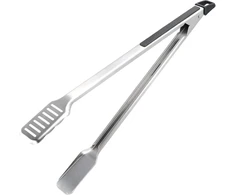 4Elementi 45 cm nerūdijančio plieno kepsninės žnyplės, juodos/sidabrinės