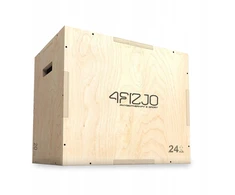 4Fizjo Plyometrinė dėžė Jump Box Gym skirta crossfit ir šuolių treniruotėms, medinė