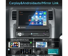 Automagnetola 4gb+64gb automobilinis radijas 1 Din 8 branduolių Android su belaidžiu Carplay, Android Auto, Mirrorlink, 17.7 cm/7 colių Ips jutikliniu ekranu su Gps Nav, Bluetooth, Wifi &amp; 4g Hifi Am/fm/rds radijo Dsp/eq atbulinės eigos kamera