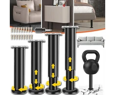 4Living 4 reguliuojamos metalinės baldų kojelės, 18-30 cm aukščio