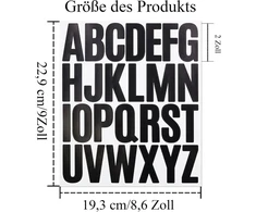 5 cm raidžių lipdukai, 208 vienetų lipnus vinilo abėcėlės rinkinys albumams, pašto dėžutėms, juodos lentoms, vardinėms lentelėms - juodi