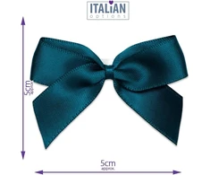 5 cm satininiai kaspinai (lipnūs) - 12 vnt. - teal