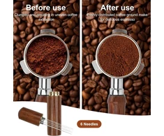 5 dalių kavos grūstuvo rinkinys 51 mm, espresso grūstuvo rinkinys su dugnu neturinčiu portafiltru 51 mm su 3 auselėmis, espresso grūstuvas, espresso kilimėlis, wdt įrankis, suderinamas su Delonghi Dedica Ec685, Ec680, Ec785, Ec885